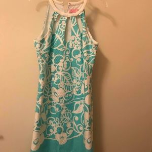 Lily Pulitzer Size 2 blue and white dress